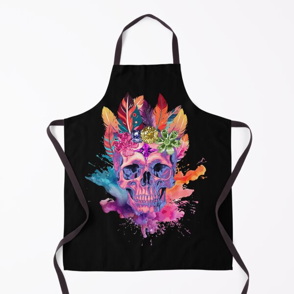 Item preview, bright Floral Skull T-Shirt – Gothic Tattoo Style Graphic Tee designed and sold by SKULLARTISTRY.