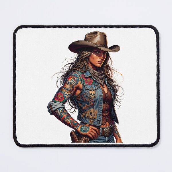 Item preview, Modern Cowgirl Street Style tattoo cowgirl designed and sold by Uglyandcute.