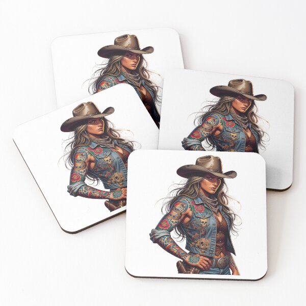 Item preview, Modern Cowgirl Street Style tattoo cowgirl designed and sold by Uglyandcute.