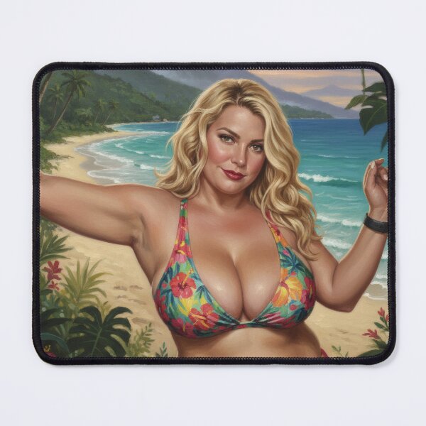 Item preview, Healthy blonde on the beach designed and sold by Chubby Chase.