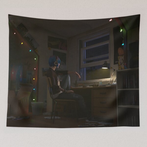 Artikelvorschau, Chloe Price bei Nacht | Ein Moment der Ruhe – Zimmeransicht entworfen und verkauft von nicefield.
