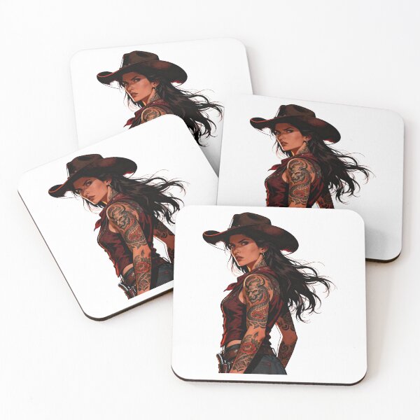 Item preview, Modern Cowgirl Street Style tattoo cowgirl designed and sold by Uglyandcute.