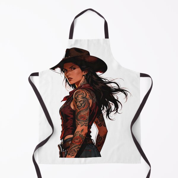 Aperçu de l'œuvre Tatouage de style cowgirl moderne créée et vendue par Uglyandcute.