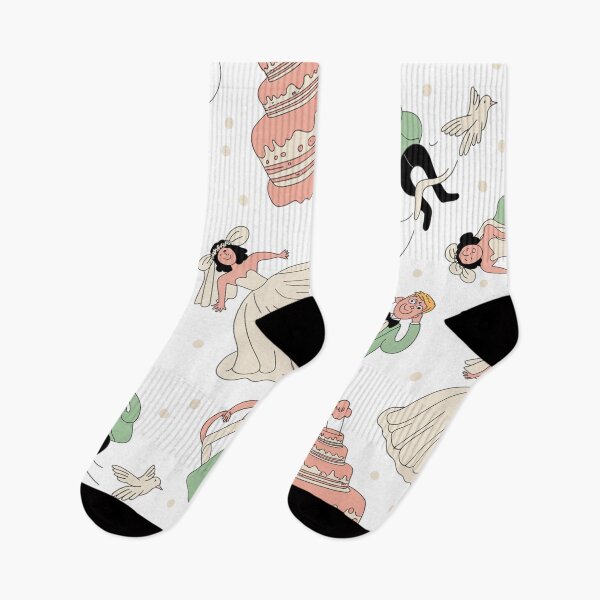Item preview, Whimsical Wedding Chaos Pattern – Funny Bride & Groom Shenanigans   designed and sold by Midnight Veil Designs.