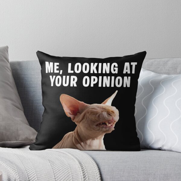 Item preview, Cursed Sphynx Cat Me Looking At Your Opinion Meme designed and sold by LinaValearte.