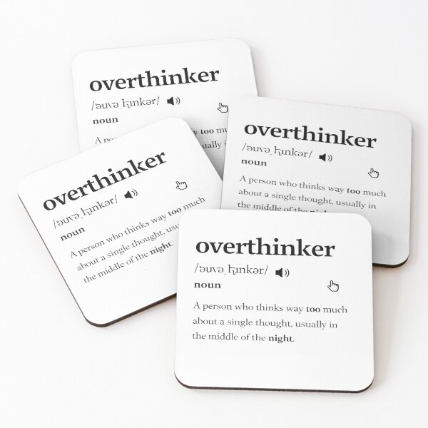 Item preview, Overthinker Definition Funny Dictionary Anxiety Humor designed and sold by AnnDesignStudio.