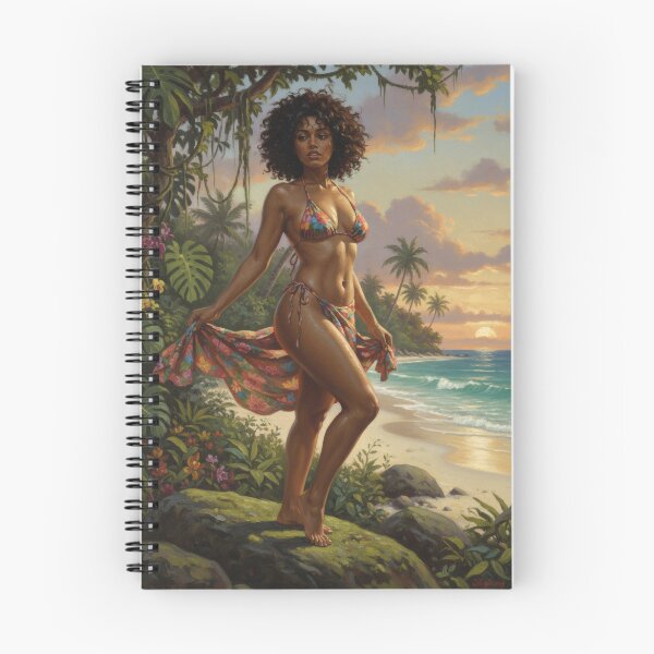 Item preview, Attractive brunette on a beach. designed and sold by Chubby Chase.