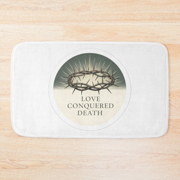 Item preview, Love Conquered Death Christian Easter Sticker designed and sold by Illustrated Faith.