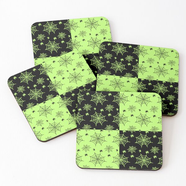 Item preview, Black and lime interchange web pattern designed and sold by serenebookworm.