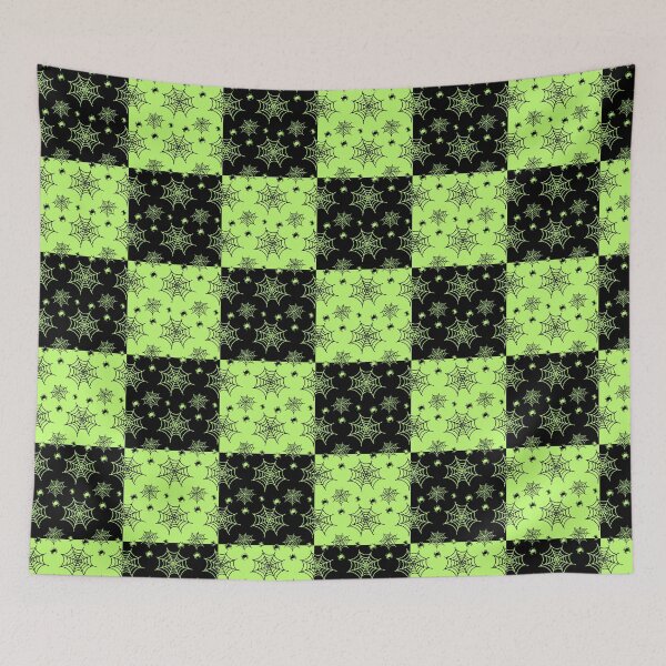 Item preview, Black and lime interchange web pattern designed and sold by serenebookworm.