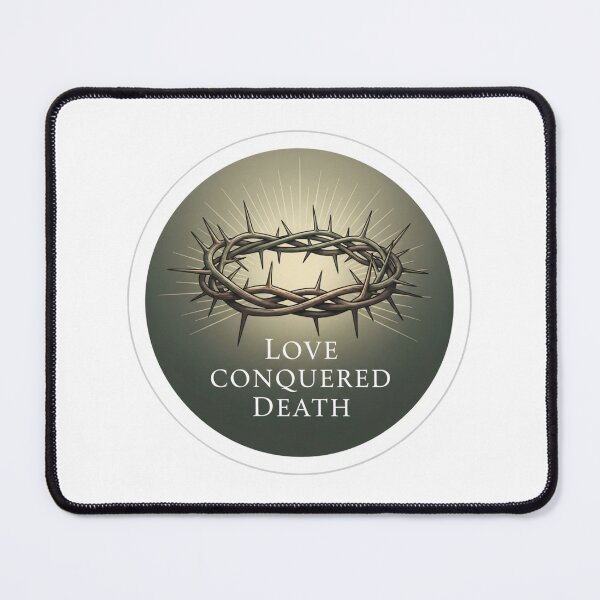 Item preview, Love Conquered Death Christian Easter Sticker designed and sold by Illustrated Faith.