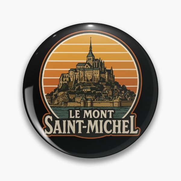 Item preview, Le Mont Saint Michel Retro Vintage Travel designed and sold by TomFrontierArt.