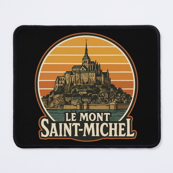Item preview, Le Mont Saint Michel Retro Vintage Travel designed and sold by TomFrontierArt.