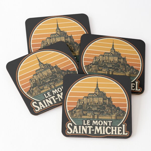 Item preview, Le Mont Saint Michel Retro Vintage Travel designed and sold by TomFrontierArt.