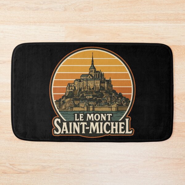 Item preview, Le Mont Saint Michel Retro Vintage Travel designed and sold by TomFrontierArt.