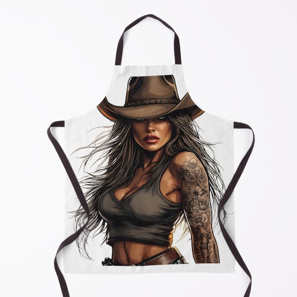 Aperçu de l'œuvre Tatouage de style cowgirl moderne créée et vendue par Uglyandcute.