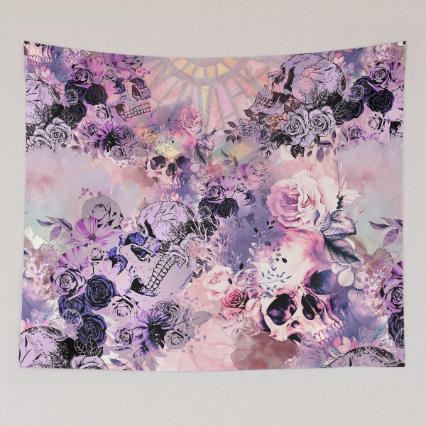 Item preview, Floral Skull Art – Gothic Skull with Flowers, Dark Aesthetic, Tattoo-Inspired Illustration designed and sold by SKULLARTISTRY.