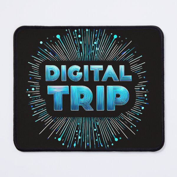 Item preview, Digital Trip Neon Burst | Futuristic Cyber Tech Typography Art designed and sold by RS-Globalist-.