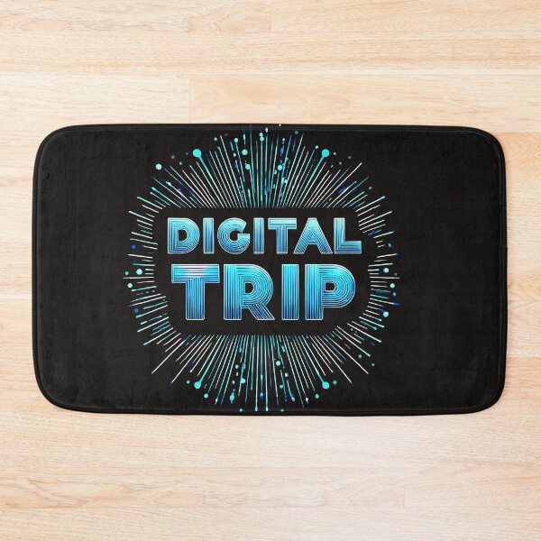 Item preview, Digital Trip Neon Burst | Futuristic Cyber Tech Typography Art designed and sold by RS-Globalist-.