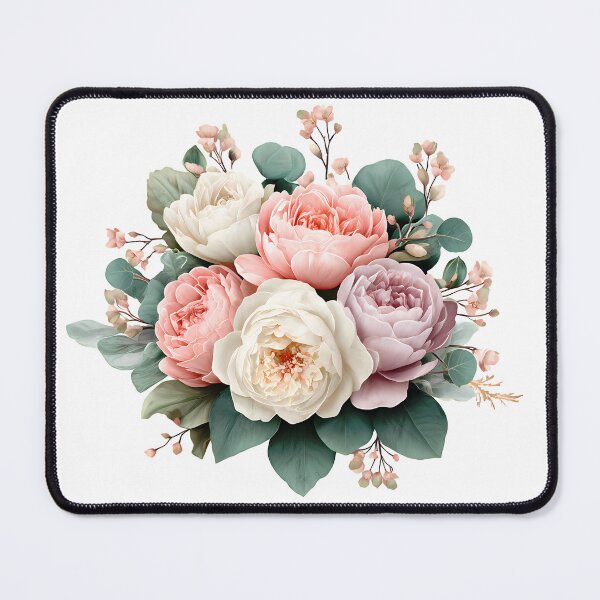 Item preview, Pastel Peony Rose Bouquet - Soft Elegant Romantic Floral Art Print designed and sold by DesignArtist.ia.