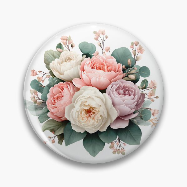 Item preview, Pastel Peony Rose Bouquet - Soft Elegant Romantic Floral Art Print designed and sold by DesignArtist.ia.