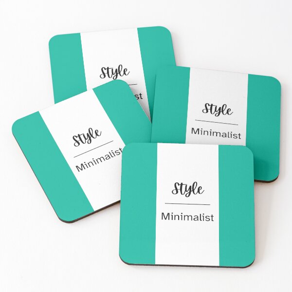 Item preview, Style Minimalist Turquoise and White Color designed and sold by AndysTeeShop.