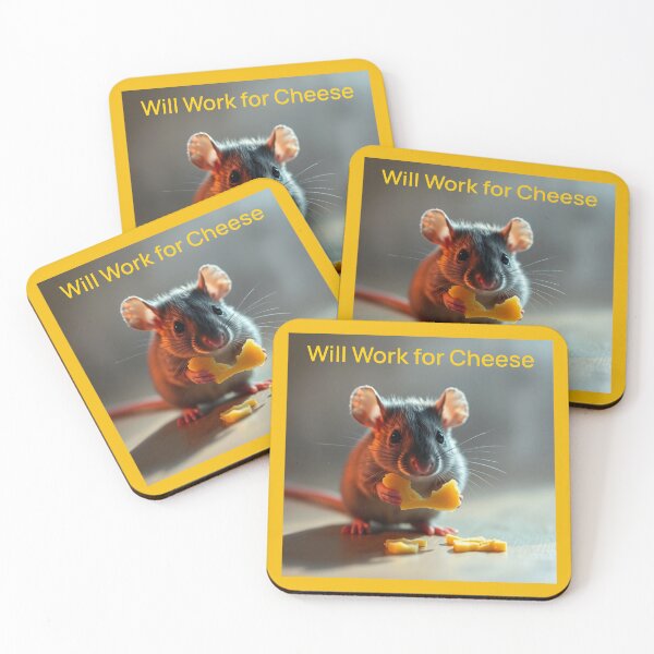 Item preview, Will Work for Cheese Pet Rat  designed and sold by Sachie's Studio.