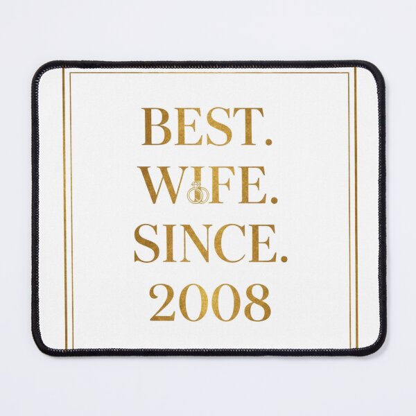 Item preview, Best Wife Since 2008 – Anniversary Gift for Wife – Wedding Year 2008 Romantic Design designed and sold by YK SHOP.