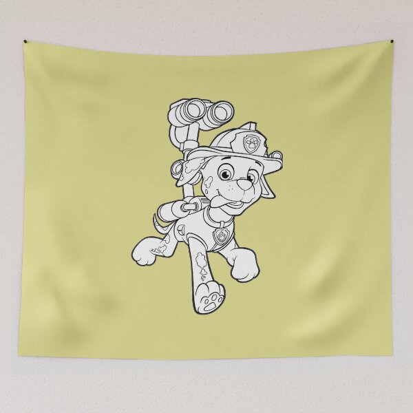 Item preview, Marshall Paw Patrol Line Art - Firefighter Pup Coloring Page designed and sold by Rafcioo.