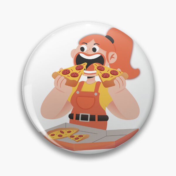 Item preview, Character with Flames Devouring Spicy Pizza designed and sold by natalielaf.
