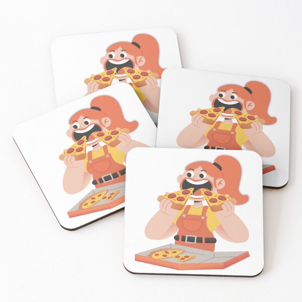 Item preview, Character with Flames Devouring Spicy Pizza designed and sold by natalielaf.