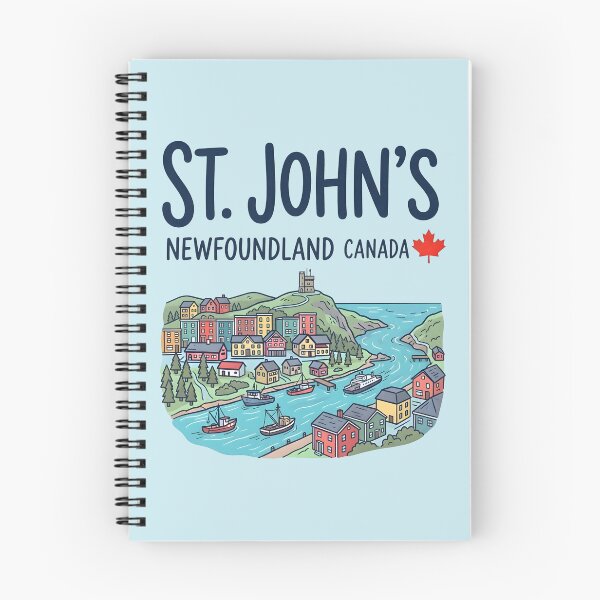 Item preview, St. John's Newfoundland Canada Cute Pastel Skyline Landscape designed and sold by HowToCanadian.
