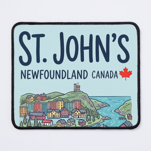 Item preview, St. John's Newfoundland Canada Cute Pastel Skyline Landscape designed and sold by HowToCanadian.