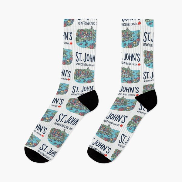 Item preview, St. John's Newfoundland Canada Cute Pastel Skyline Landscape designed and sold by HowToCanadian.