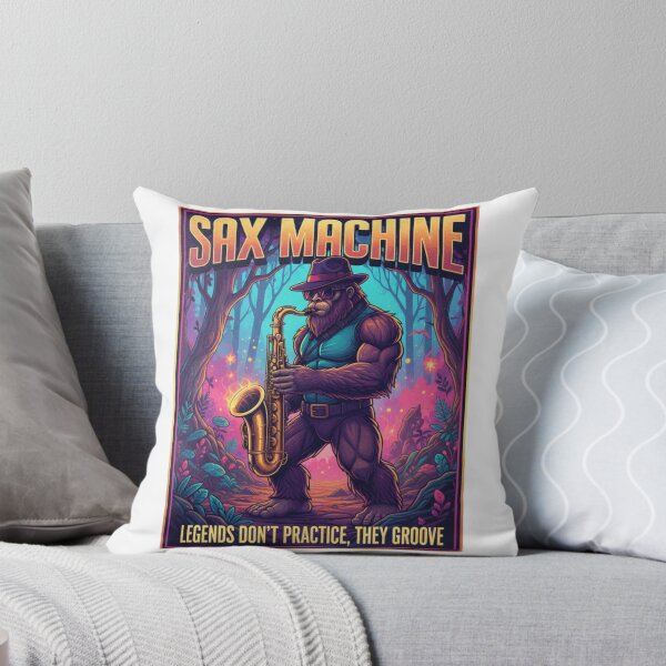 Item preview, Sax Machine Bigfoot - Funny Retro Saxophone Jazz Art designed and sold by Wear Sculpt.