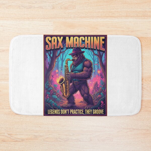 Item preview, Sax Machine Bigfoot - Funny Retro Saxophone Jazz Art designed and sold by Wear Sculpt.