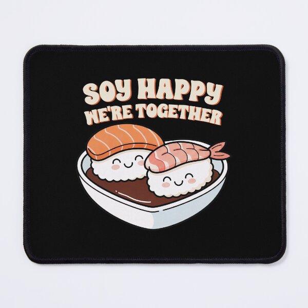 Item preview, Soy Happy We Are Together - Cute Retro Sushi Valentine designed and sold by LinaValearte.