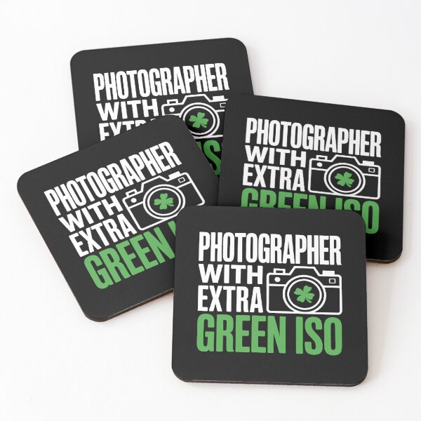 Item preview, Photographer With Extra Green ISO — Camera and Four Leaf Shamrock Nature Artwork designed and sold by NaturEdeN.