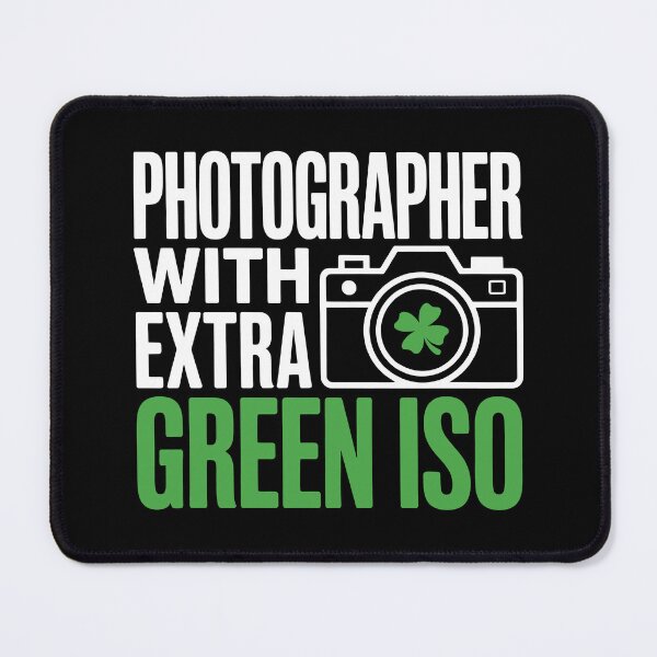 Item preview, Photographer With Extra Green ISO — Camera and Four Leaf Shamrock Nature Artwork designed and sold by NaturEdeN.
