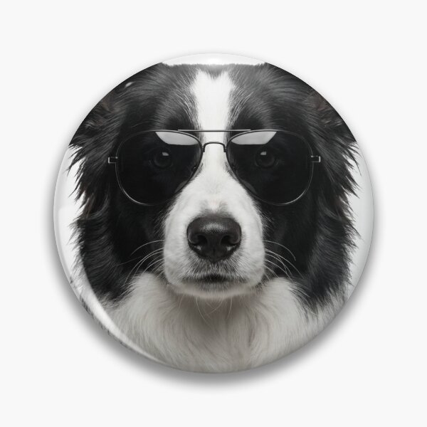 Item preview, Funny Cool Border Collie Dog Wearing Black Sunglasses designed and sold by medadesign.