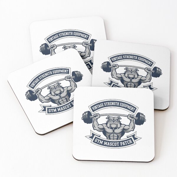 Item preview, Vintage Strength Equipment – Bulldog Gym Mascot Patch – Weightlifting Barbell Design designed and sold by YK SHOP.