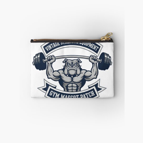 Item preview, Vintage Strength Equipment – Bulldog Gym Mascot Patch – Weightlifting Barbell Design designed and sold by YK SHOP.