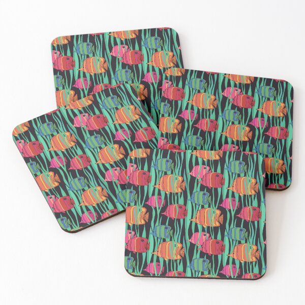 Item preview, Pez mariposa multicolor en algas designed and sold by MarySchwindt.