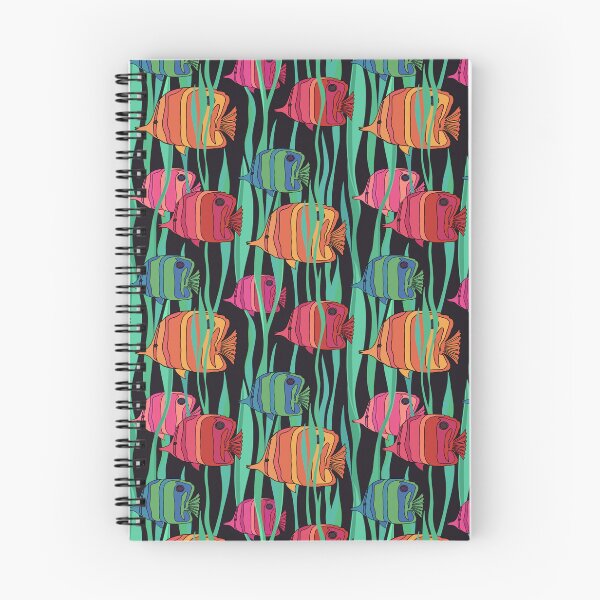 Item preview, Multi-colored butterfly fish in seaweed designed and sold by MarySchwindt.
