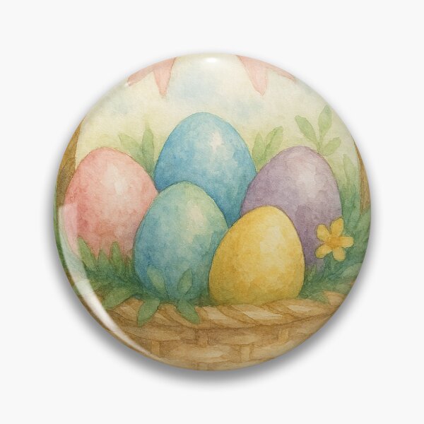 Item preview, Spring watercolor Easter basket designed and sold by Lyvion design.