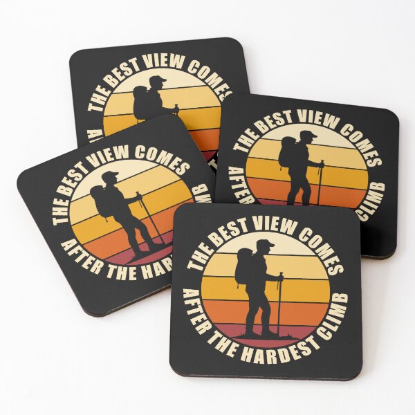 Item preview, Retro Hiker Silhouette: The Best View Comes After The Hardest Climb designed and sold by Vision Crafted.