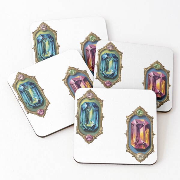 Item preview, Illustrated vintage gemstones sticker pack designed and sold by MendaciousMina.