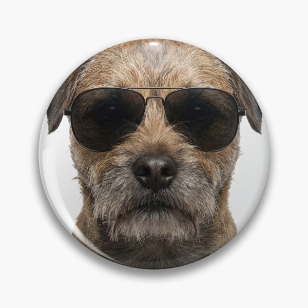 Item preview, Funny Border Terrier Wearing Black Sunglasses designed and sold by medadesign.
