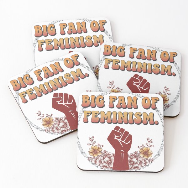 Item preview, Big Fan of Feminism – Vintage Feminist Fist Floral Retro Empowerment Design designed and sold by YK SHOP.
