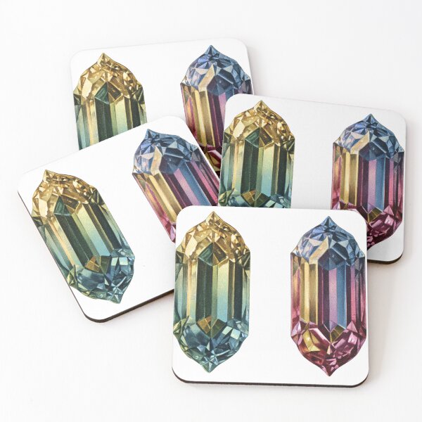 Item preview, Illustrated vintage gemstones sticker pack designed and sold by MendaciousMina.
